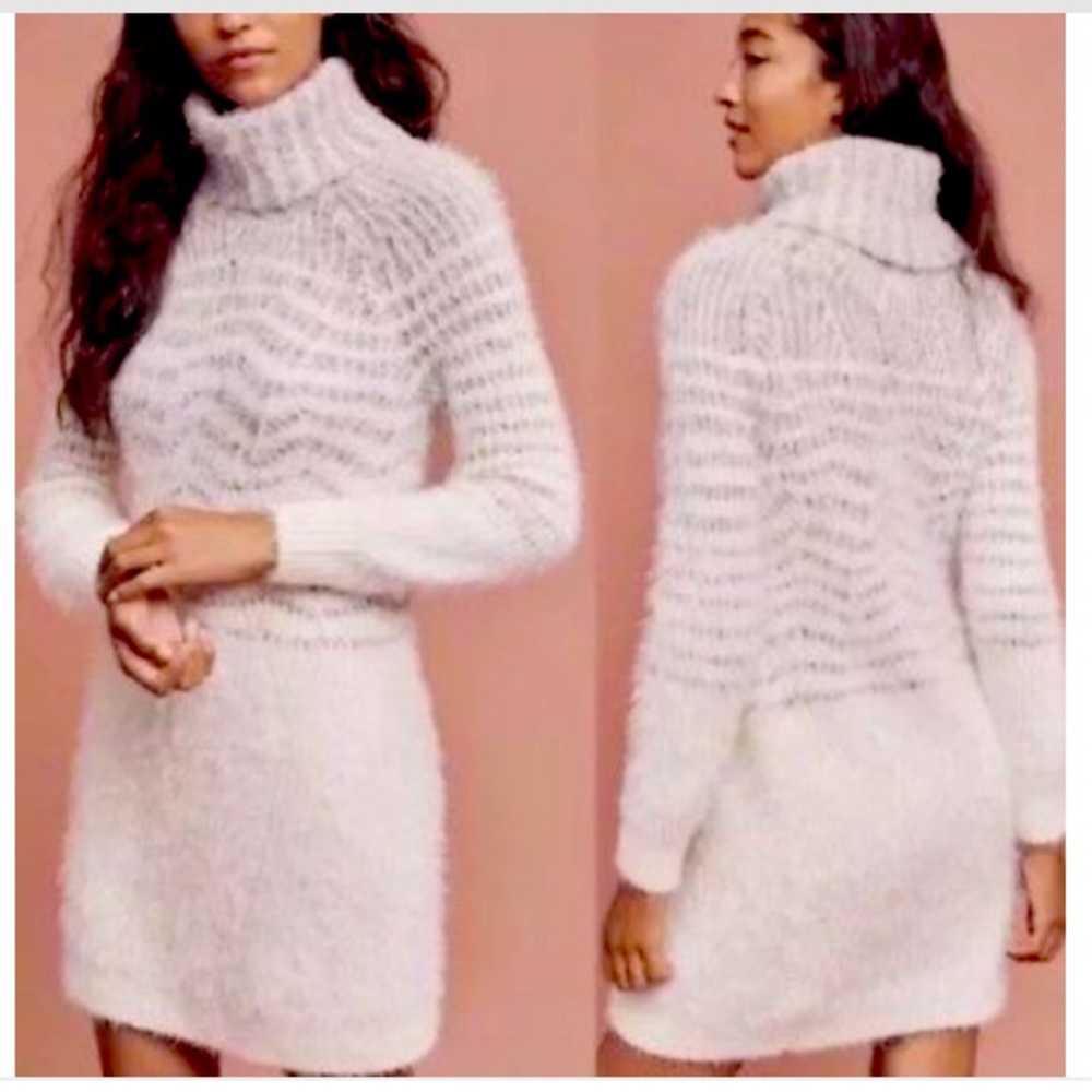 Anthropologie Sleeping On Snow Sweater Dress